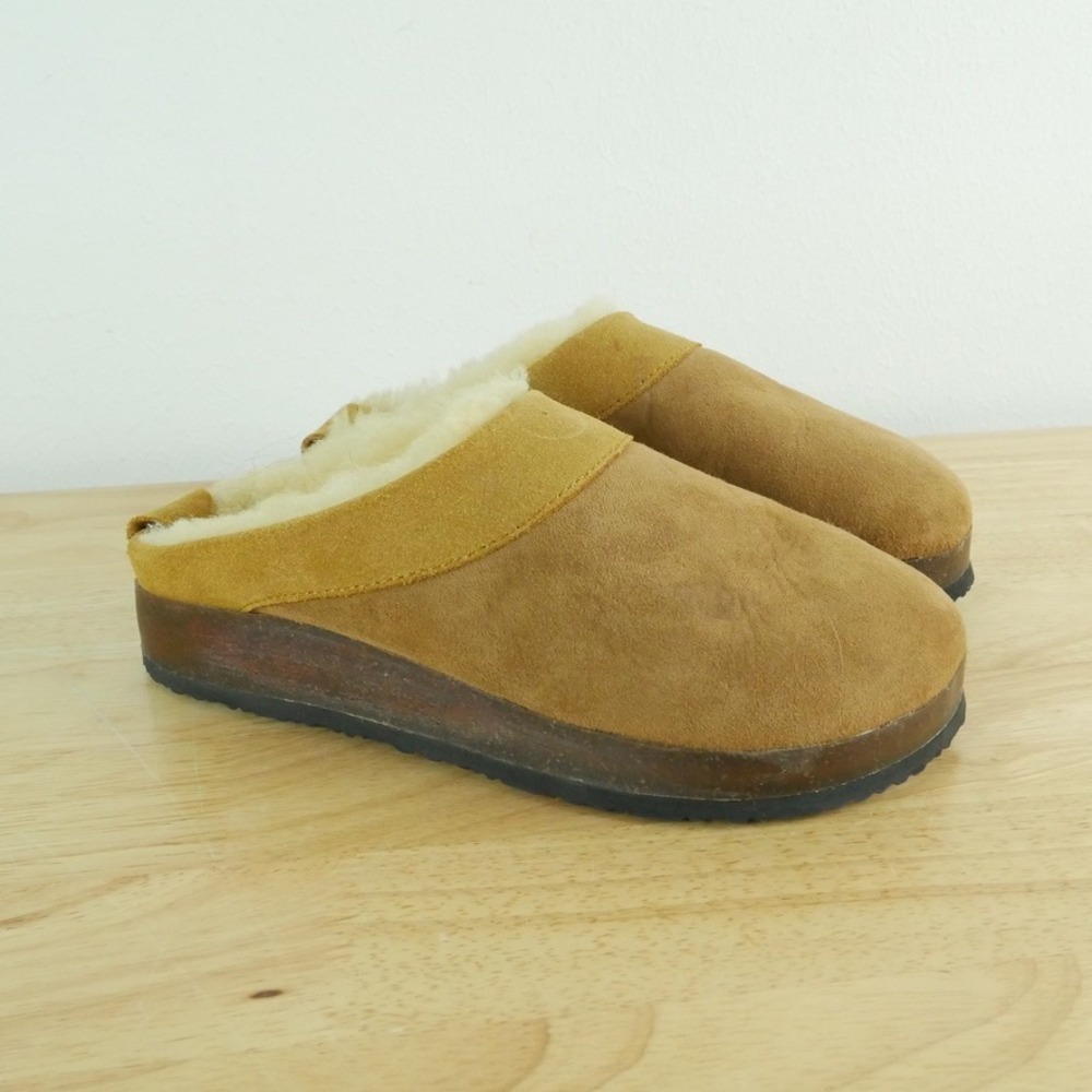 L.L. Bean Wicked Good Clogs Women's 6 Shearling Lined Suede Slippers Cozy Shoes